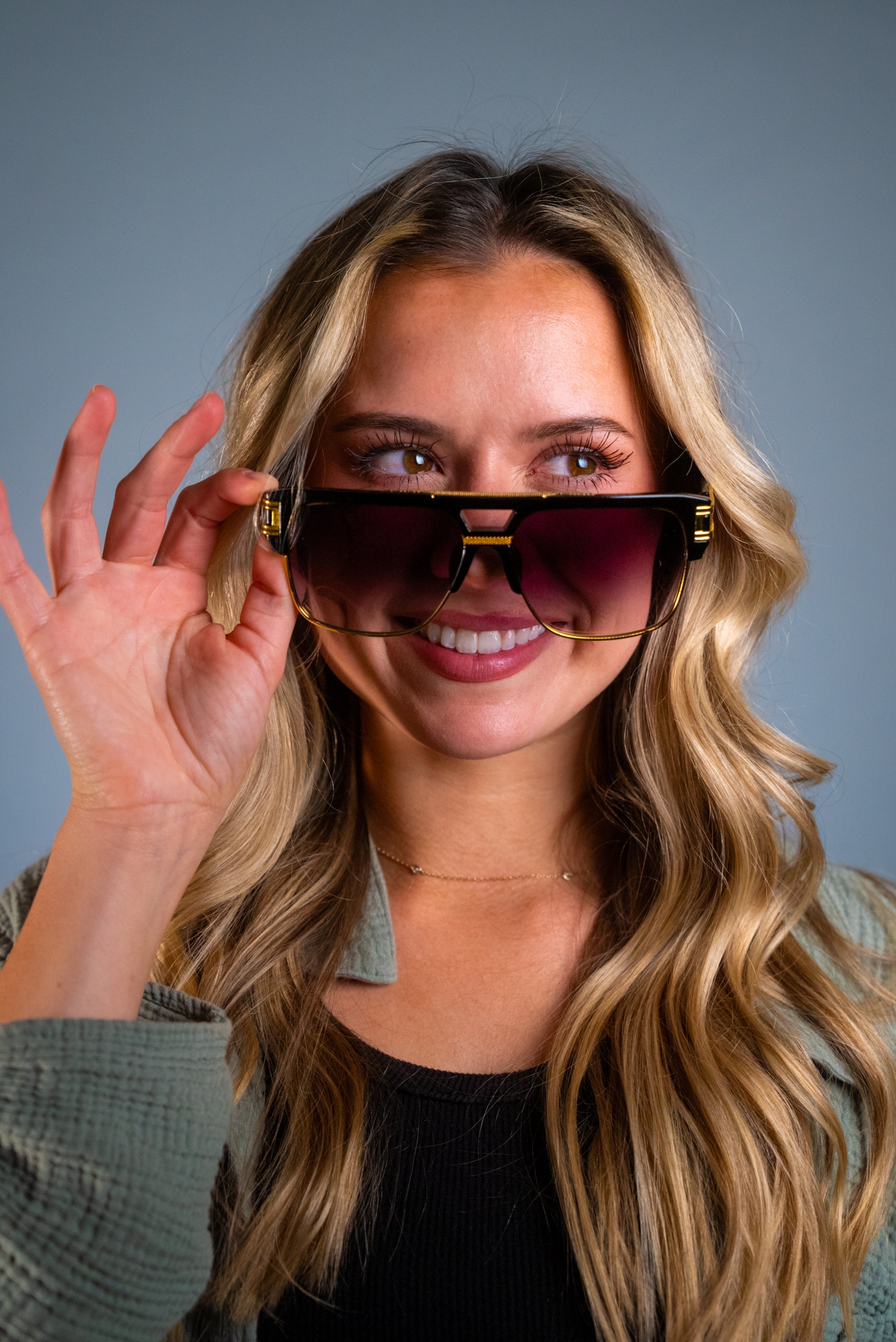 LUXURIANT™ SUNGLASSES - CAPITALS (Faded Black)-4